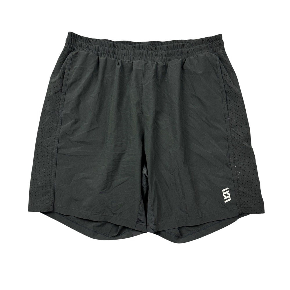 VRST Lined Shorts Mens XXL Black 8" Inseam Running Training Gym Active Athletic